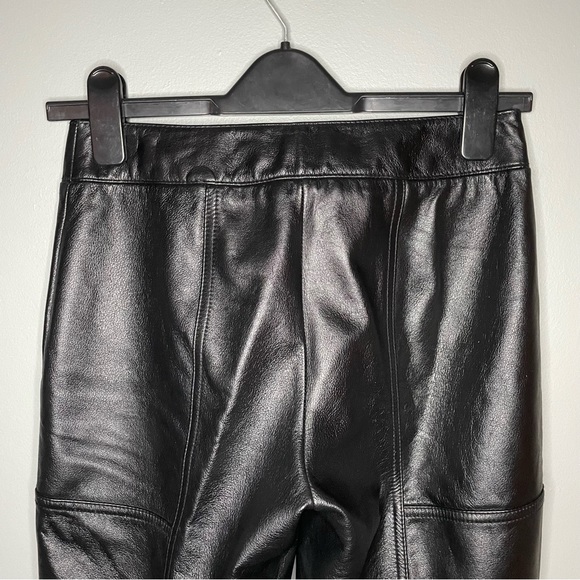 Danier Black Genuine Leather Bootcut Pants Size 2 - Picture 4 of 7